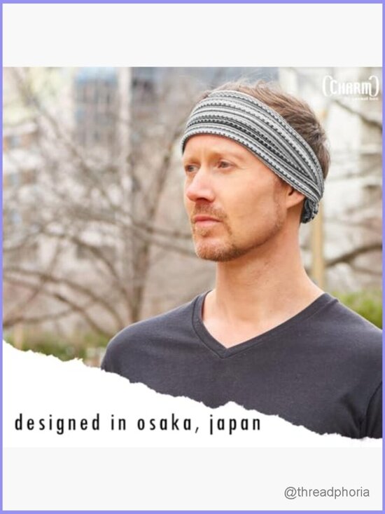 Wide Crochet Headband Wrap - Lightweight Breathable Mesh Knit main image 5